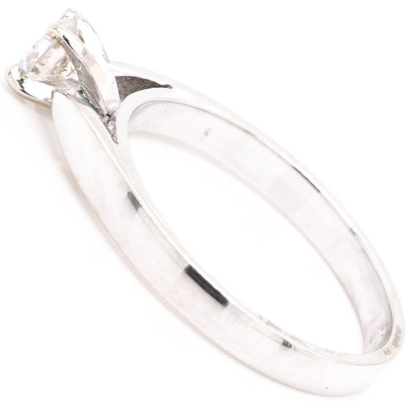 Graziella 14KT White Gold 0.30CT Round Shape Diamond Solitaire Promise Ring