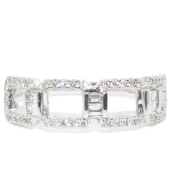 graziella 14KT White Gold 0.30CTW Diamond Fashion Ring: