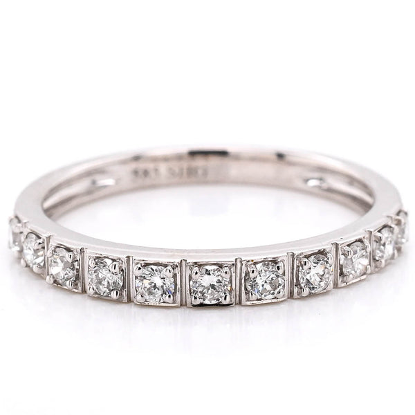 graziella 14KT White Gold 0.30CTW Diamond Wedding Band