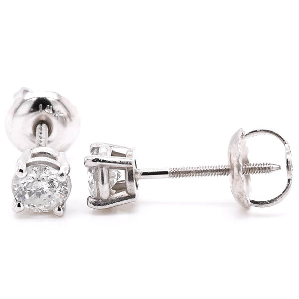graziella 14KT White Gold 0.30CTW Round Brilliant Diamond Stud Earrings