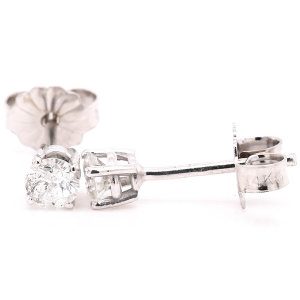 graziella 14KT White Gold 0.32CTW Round Brilliant Diamond Stud Earrings