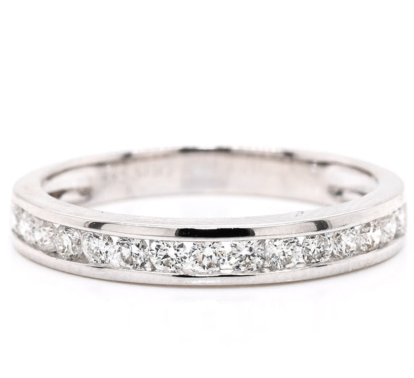 graziella 14KT White Gold 0.35CTW Diamond Chanel Set Wedding Band
