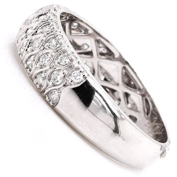 Graziella 14KT White Gold 0.35CTW Diamond Wedding Band
