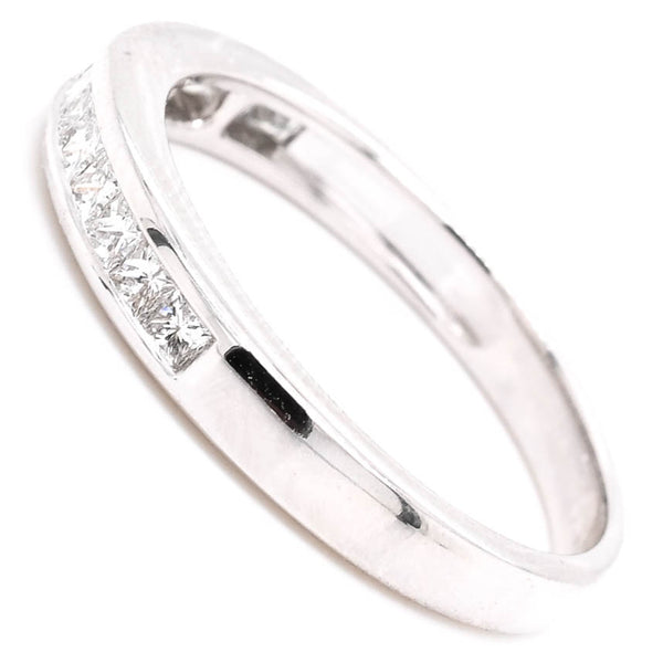 Graziella 14KT White Gold 0.40CTW Princess Cut Diamond Chanel Set Diamond Wedding Band