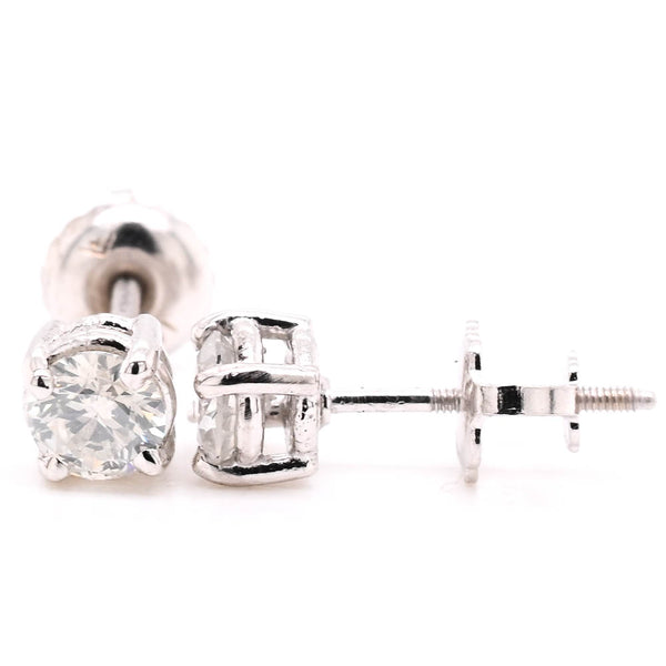 graziella 14KT White Gold 0.42CTW Round Brilliant Diamond Stud Earrings