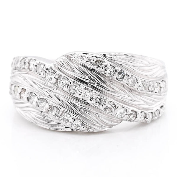 graziella 14KT White Gold 0.42CTW SI F-G Colour Diamond Celebration Ring