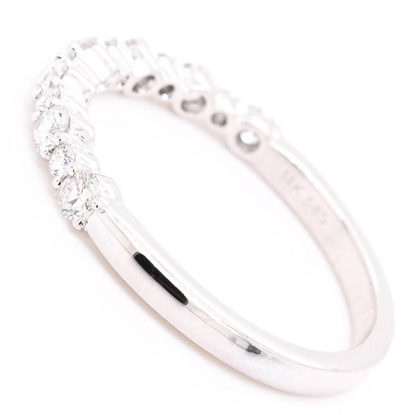 Graziella 14KT White Gold 0.45CTW Diamond Wedding Band
