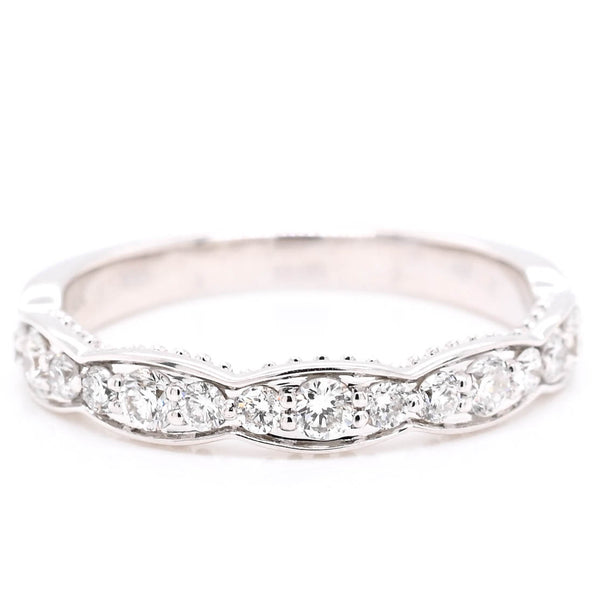 graziella 14KT White Gold 0.45CTW Diamond Wedding Band