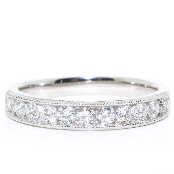 graziella 14KT White Gold 0.46CTW Diamond Wedding Band