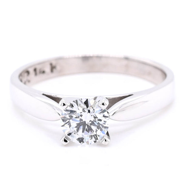 graziella 14KT White Gold 0.50CT Round Brilliant LAB GROWN Diamond Solitaire Engagement Ring
