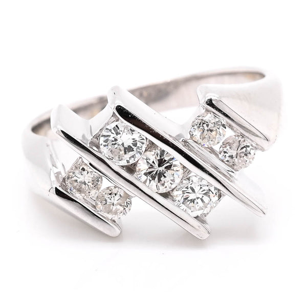 graziella 14KT White Gold 0.53CTW SI-I1 G-I Colour Diamond Celebration Ring