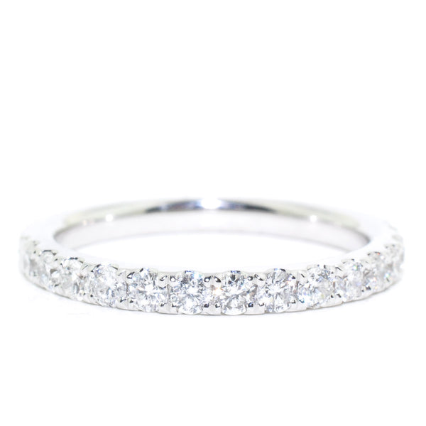 graziella 14KT White Gold 0.55CTW Diamond Wedding Band