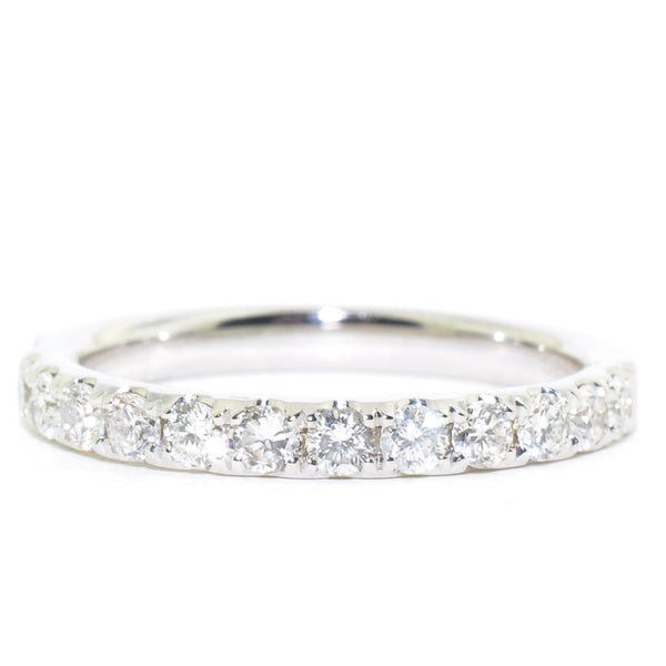 graziella 14KT White Gold 0.60CTW Diamond Wedding Band