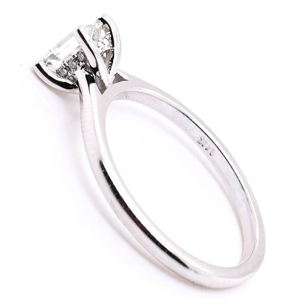 Graziella 14KT White Gold 0.64CTW Princess Cut Diamond Accent Engagement Ring