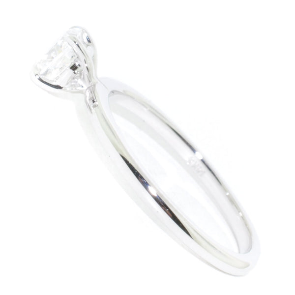 Graziella 14KT White Gold 0.72CT VS1 D Colour Cushion Cut Diamond Solitaire Engagement Ring