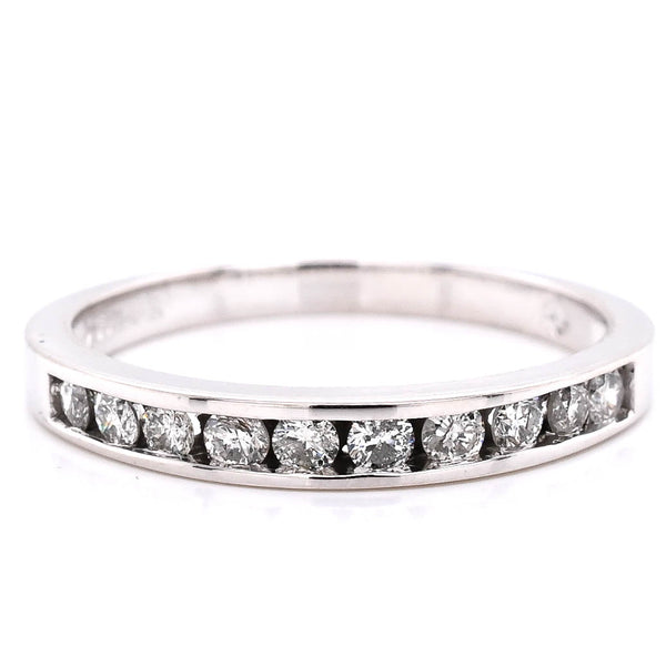 graziella 14KT White Gold 0.75CTW Diamond Channel Set Wedding Band