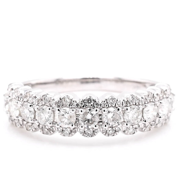 graziella 14KT White Gold 0.85CTW Diamond Celebration Ring