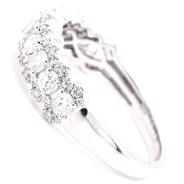 Graziella 14KT White Gold 0.85CTW Diamond Celebration Ring