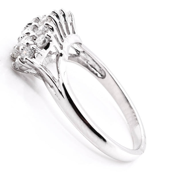 Graziella 14KT White Gold 0.91CTW SI G-H Colour Diamond Celebration Ring