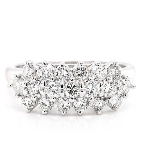 graziella 14KT White Gold 0.91CTW SI G-H Colour Diamond Celebration Ring