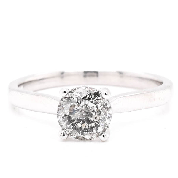 graziella 14KT White Gold 0.95CT Round Brilliant Diamond Solitaire Engagement Ring