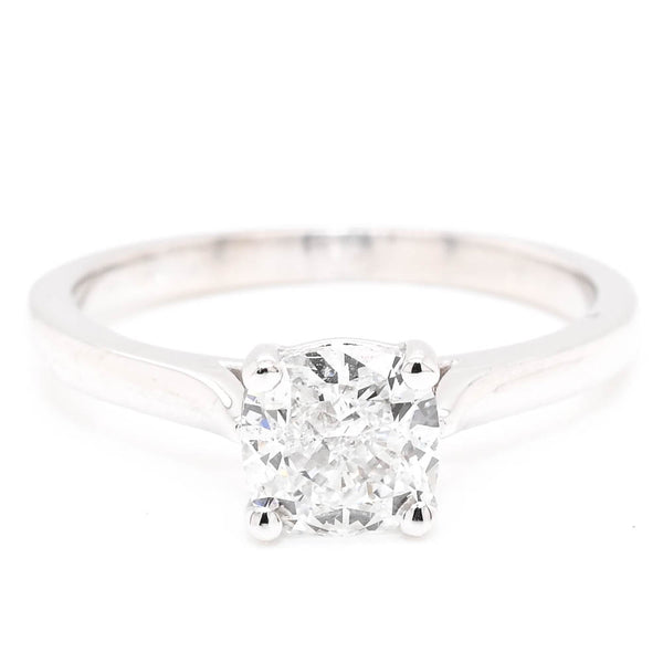 graziella 14KT White Gold 1.00CT Cushion Cut Lab Grown Diamond Solitaire Engagement Ring