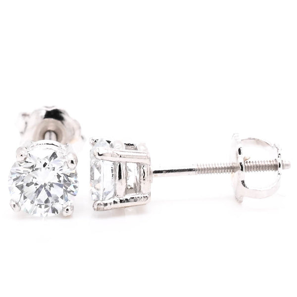 graziella 14KT White Gold 1.00CTW LAB GROWN Diamond stud Earrings