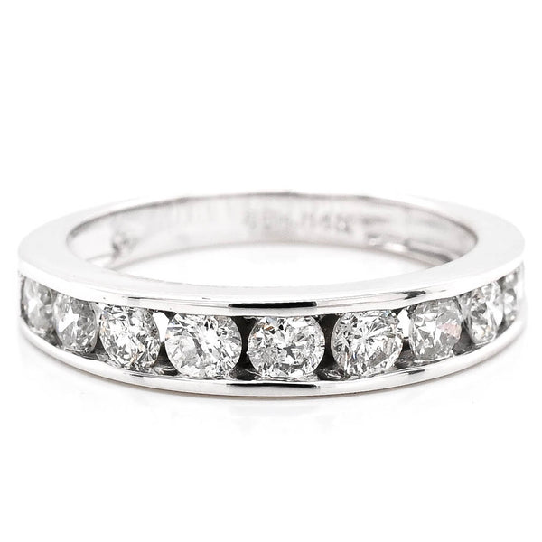 graziella 14KT White Gold 1.00TW Diamond Channel Set Wedding Band