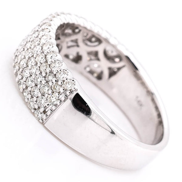 Graziella 14KT White Gold 1.05CTW Diamond Celebration Ring