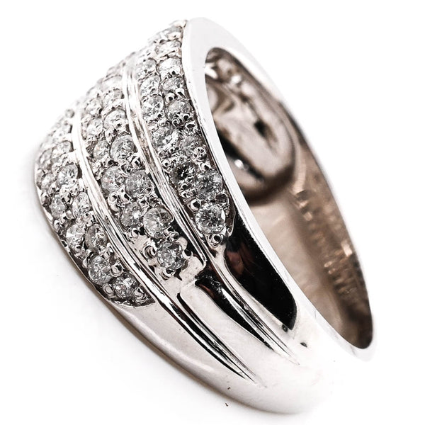 Graziella 14KT White Gold 1.05CTW SI G-H Colour Diamond Celebration Rng