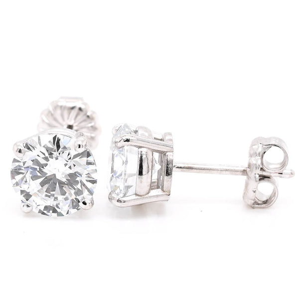 graziella 14KT White Gold 1.87CTW Round Brilliant Lab Grown Diamond Stud Earrings