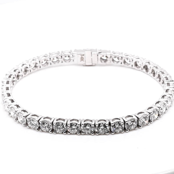graziella 14KT White Gold 10.37CTW VS G Colour LAB Grown diamond Tennis Bracelet
