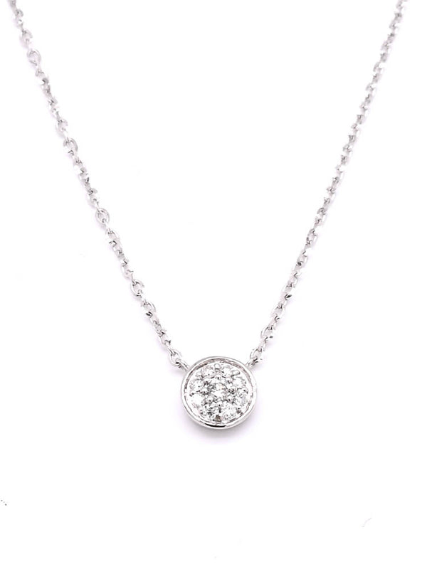 graziella 14KT White Gold 18" 0.06CTW Diamond Necklace