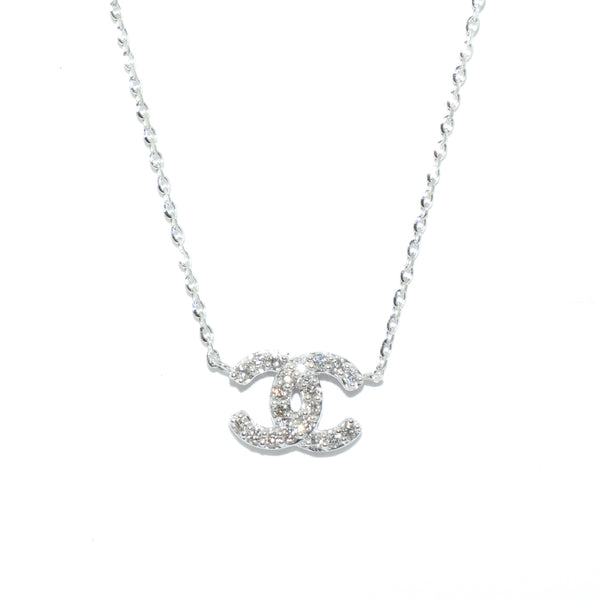 graziella 14KT White Gold 18" 0.09CTW Diamond Necklace