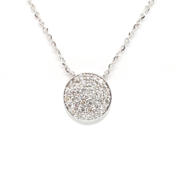 graziella 14KT White Gold 18" 0.14CTW Diamond Necklace