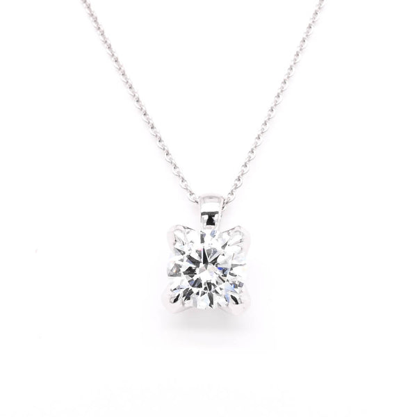 graziella 14KT White Gold 18" 1.00CT Round Brilliant LAB GROWN Diamond Necklace