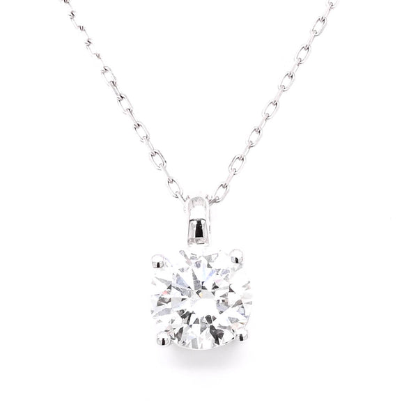 graziella 14KT White Gold 18" 1.50CT Round Brilliant Lab Grown Diamond Necklace