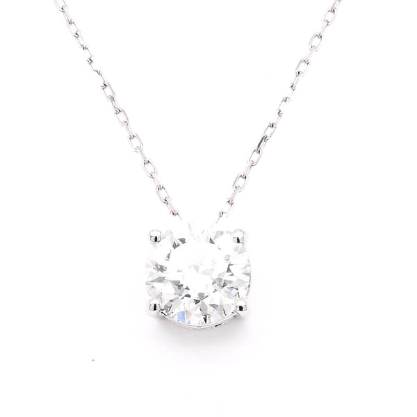 graziella 14KT White Gold 18" 1.95CT Round Brilliant Lab Grown Diamond Necklace
