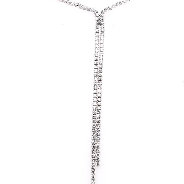 graziella 14KT White Gold 18" 6.50CTW Lab Grown Diamond Feather Bright Necklace