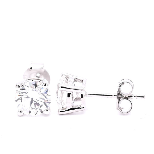 graziella 14KT White Gold 2.00CTW VS E-F Colour Round Brilliant LAB GROWN Diamond Stud Earrings