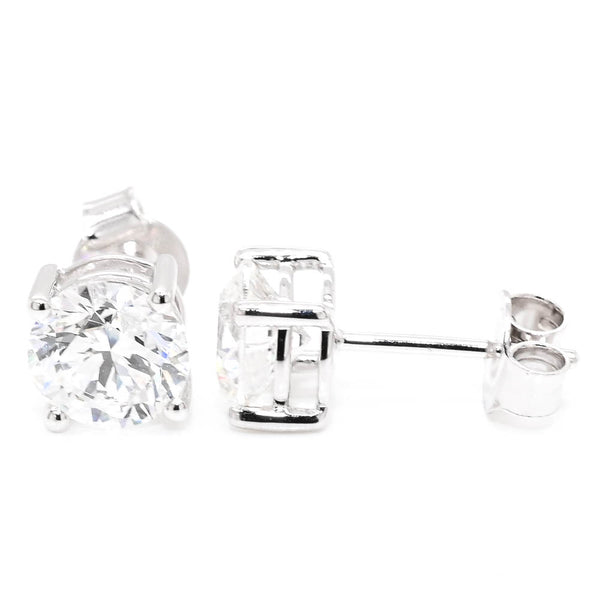 graziella 14KT White Gold 2.07CTW VS E-F Colour Round Brilliant Lab Grown Diamond Stud Earrings