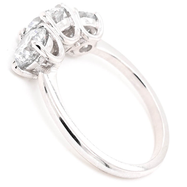 Graziella 14KT White Gold 2.11CTW Round Brilliant LAB GROWN Diamond Trinity Ring