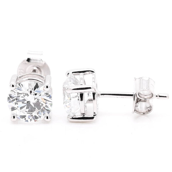 graziella 14KT White Gold 2.35CTW VS E-F Colour LAB GROWN Diamond Stud Earrings
