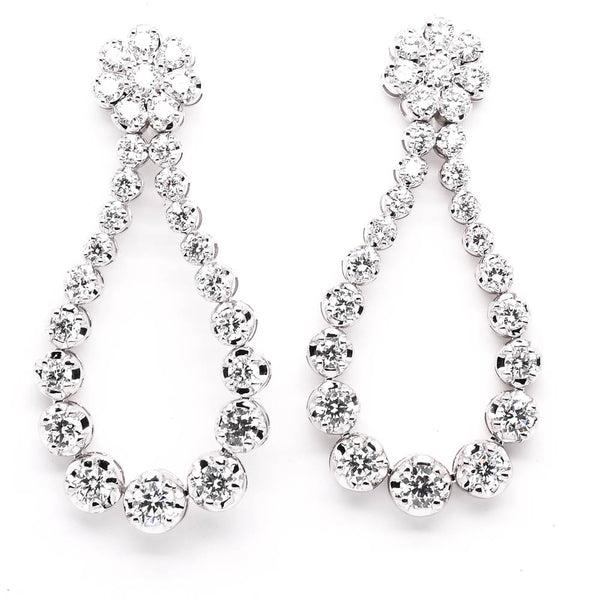 graziella 14KT White Gold 2.50CTW Lab Grown Diamond Drop Earrings Earrings Di