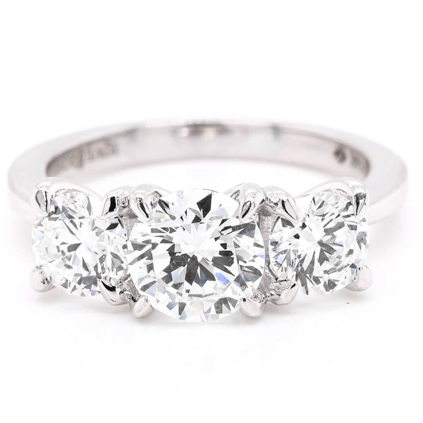 graziella 14KT White Gold 2.50CTW Round Brilliant LAB Created Diamond Engagement Ring