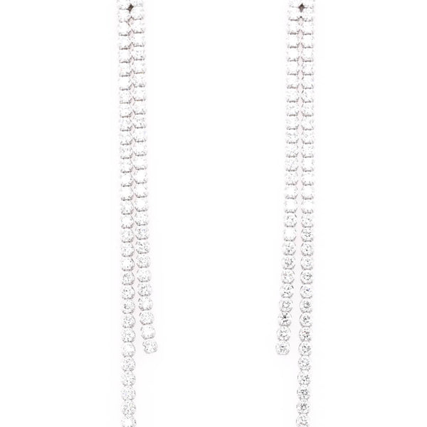 graziella 14KT White Gold 2.60CTW Lab Grown Diamond Feather Bright Earrings