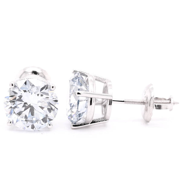 graziella 14KT White Gold 2.72CTW VS1-VS2 E-F Colour Round Brilliant Lab Grown diamond Stud Earrings
