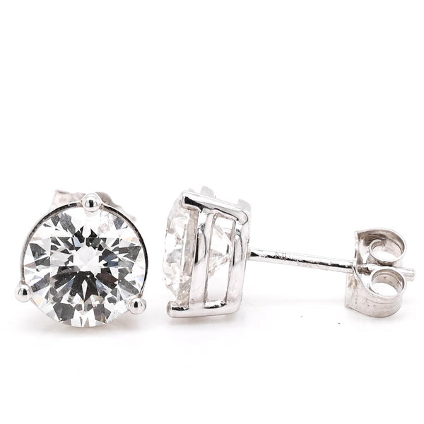 graziella 14KT White Gold 3.00CTW Round Brilliant Lab Grown Diamond Stud Earings