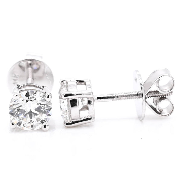 graziella 14KT White Gold 3.00CTW VS G Colour Round Brilliant LAB Grown Diamond Stud Earrings