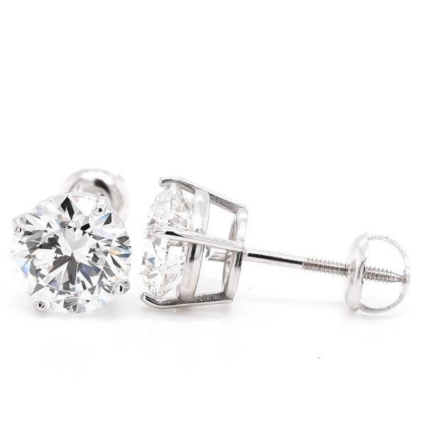 graziella 14KT White Gold 4.05CTW Round Brilliant Lab Grown Diamond Stud Earrings